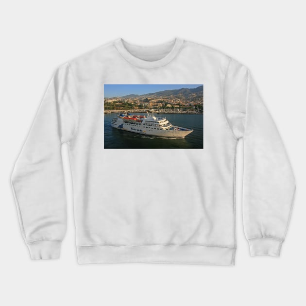 Porto Santo Ferry, Madeira, May 2022 Crewneck Sweatshirt by RedHillDigital